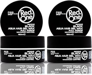RedOne Hair Styling Aqua Wax Black 2x 150 ml | Gel Wax | Lime Scent | Extra Hold | Men & Women Hair Wax | Long Lasting | Shiny Look | Maximum Control