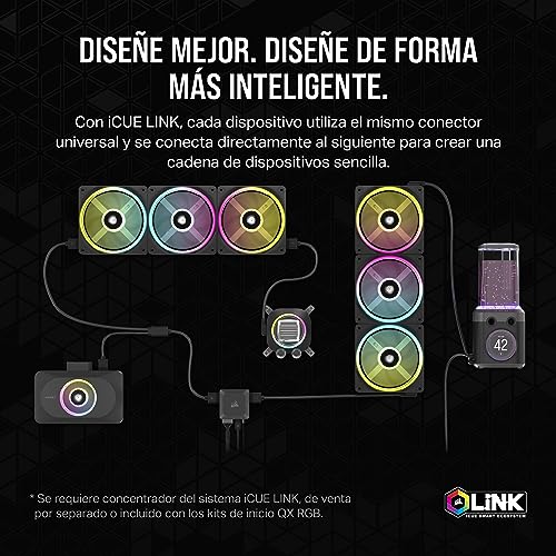 Bloque de refrigeración GPU Corsair iCUE Link XG3 negro con sistema de conexión simplificada 3