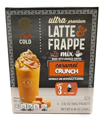 Caramel Crunch Ultra-Premium Latte & Frappe Mix, Barissimo 8.46oz...