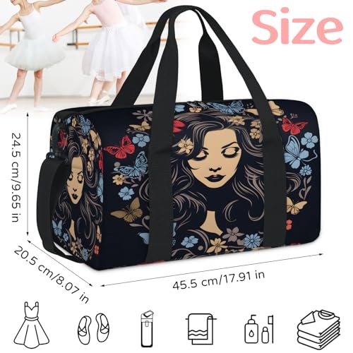 Fashion Women Gym Bag for Women, Duffle Bag for Travel Sport, Lightweight Waterproof Carry on Weekender Dance Yoga Workout Bags, Modern Art2