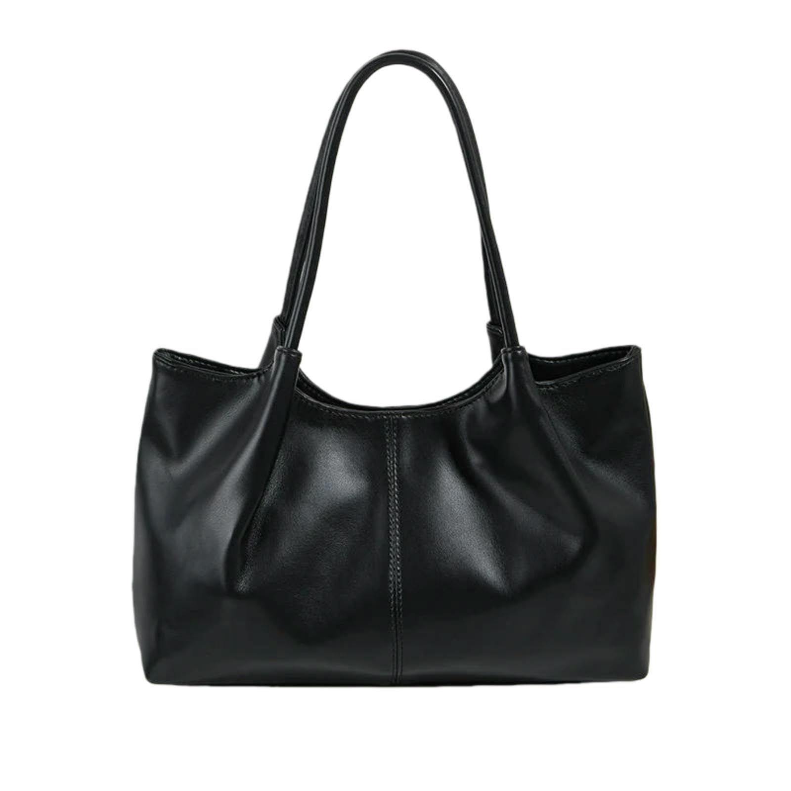 Veslyn Women's Black Tote Bag ；Makeup Fashion Soft Shoulder – ’S Elegant Handbag, Large Portable Purse For Work, Travel & Everyday Life