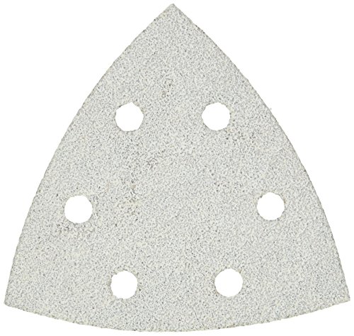 Bosch SDTW062 3-1/2 In. 60 Grit 25-Piece White Detail Sander Abrasive Triangles for Paint