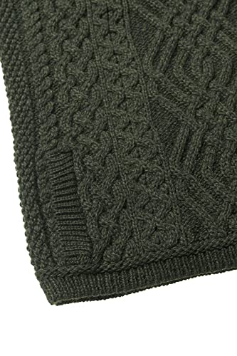 Image of Aran Crafts Irish Women's Cable Knit Side Zip Wool Jacket (Z4630)