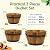 Idzo Set of 3 Wooden Flower Boxes Outdoor, Durable Acacia Wood Barrel Planters for Outdoor Plants with Ergonomic Handles, Drainage Holes, Multiple Sizes Wood Bucket Planter Light Brown