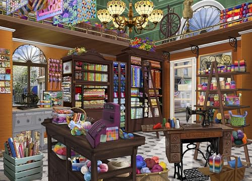 CEACO EZ2 Hold Spools N Bolts Jigsaw Puzzle - 500 Pieces, 21.25 x 15 in - Easy-Handle Pieces & Adult Puzzles - Craft Shop Design & Jigsaws for Adults - Full-Size Poster & Assembly Activity by CEACO - Image 2