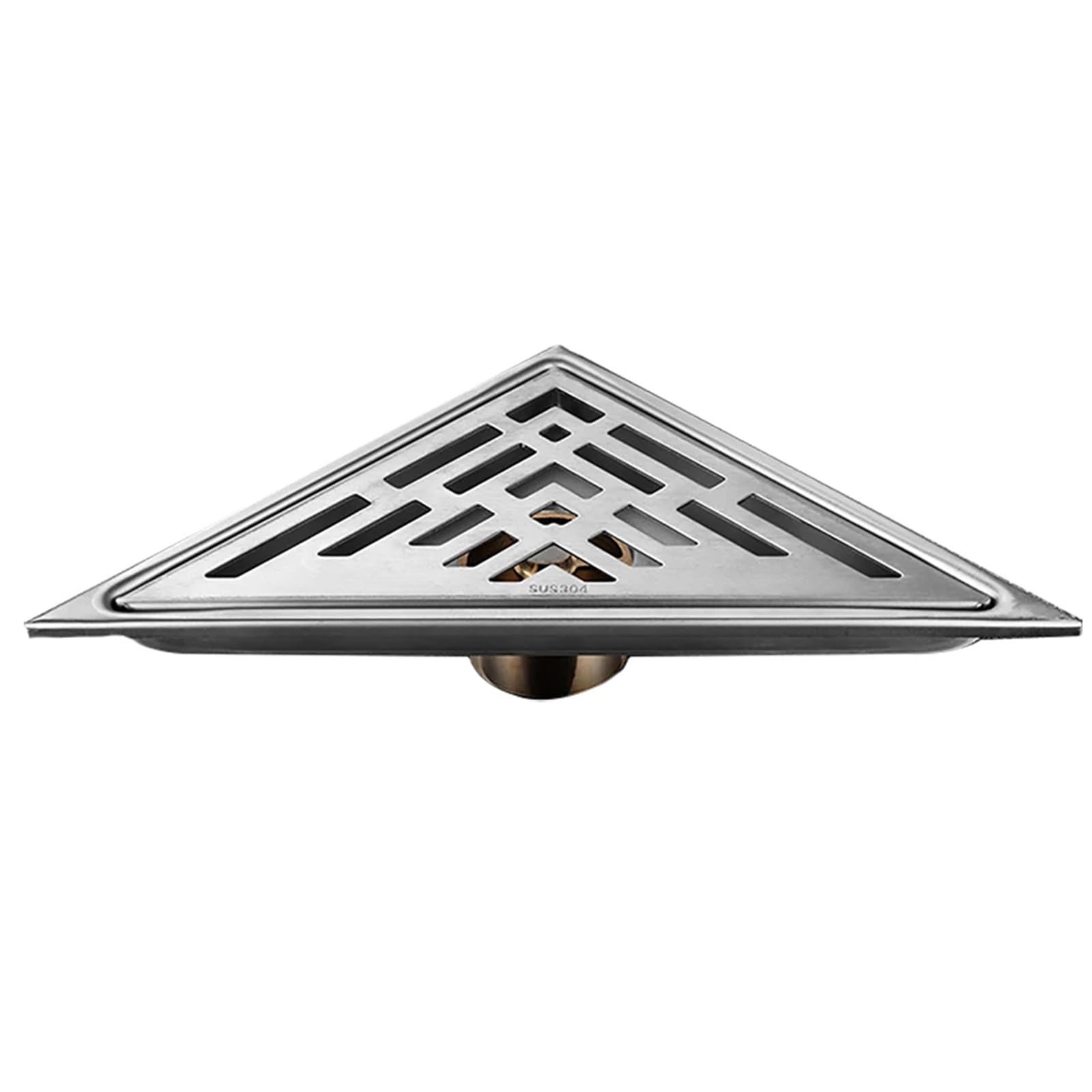 Gulley Grid Triangle Floor Drain 304 Stainless Steel Kitchen Bathroom Shower Waste Grates Strainer Water Corner Drains(Floor Drain B)