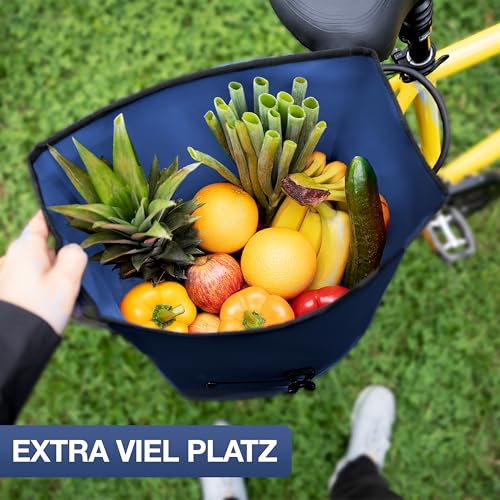 Valkental® Große & wasserdichte Gepäckträgertasche - Fahrradtasche für Gepäckträger mit großen Reflektoren [Abschließbar] Bombenfester Sitz - Mehrfach ausgezeichnet - Gefertigt für Langlebigkeit