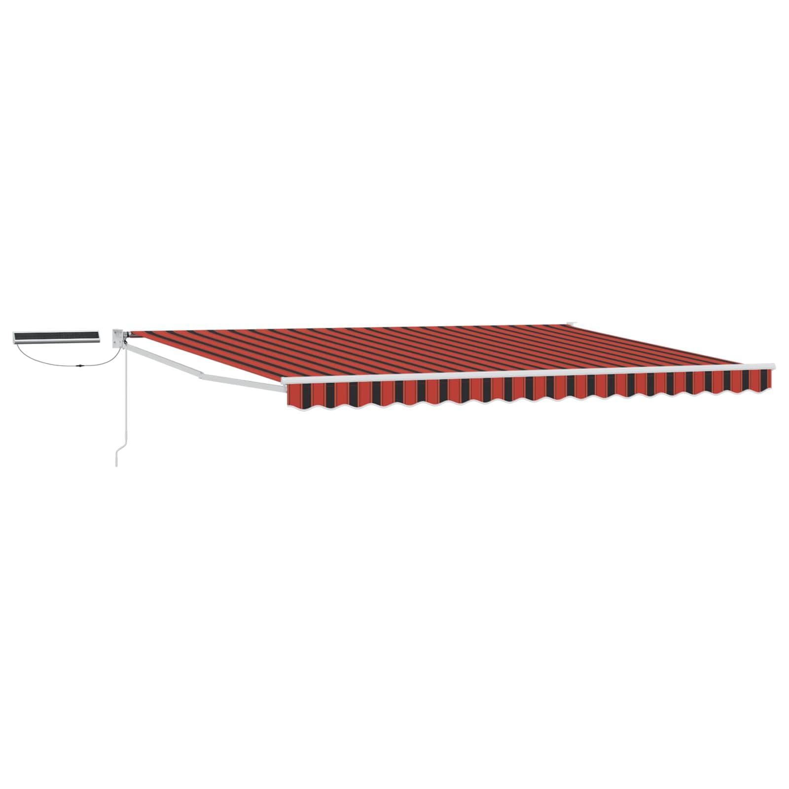 Toldo Retráctil Eléctrico Naranja, Marrón, Blanco 4,5 x 3 m