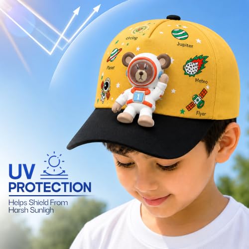 Image of VRITRAZ Kids Adjustable Baseball Cap, Lightweight Comfortable Casual Sports Hat | Ideal for School, Travel, Outdoor Play and Everyday Wear for Boys and Girls (4-12 Years)