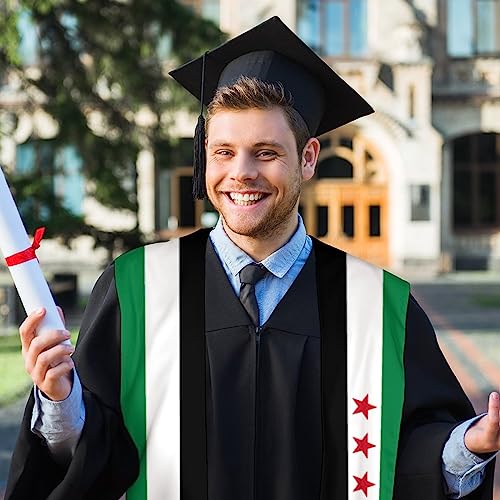 Syria Coalition Flag Graduation Shawl, Scarf for Men and Women, Suitable for Event/Party/Wedding/Travel/Ceremony/Birthday Gift4