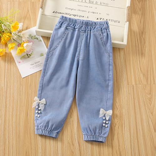 Girls 10-12 Trendy Wide Leg Jeans Distressed Ripped Hole Slim Fit Petite Jeans Floor Length Jeans for Girls Size 7-82