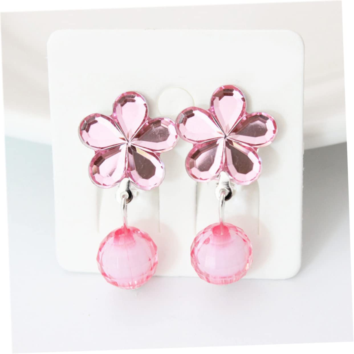 ifundom Boys and Girls Clip-on Earrings 7 Pairs Storage Box for Little Girls Stylish Earring Holder