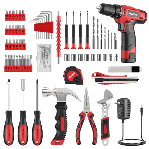 PULITUO 149-Piece Red Drill Tool Kit
