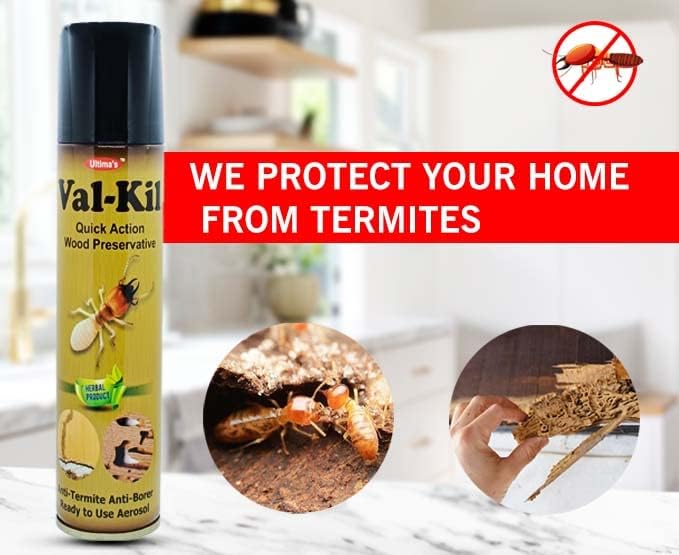Image of Wooden insect spray | Ultima VAl -Kil termite Aerosol spray for furniture & wooden insect repellent - Pack of 1