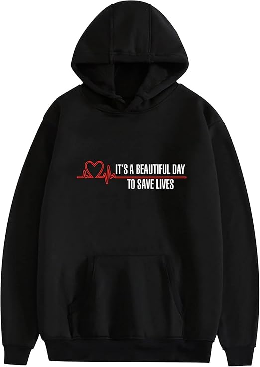 YLWX Sweatshirts Grey's Anatomy Sudaderas Con Capucha Hombre Y Mujer