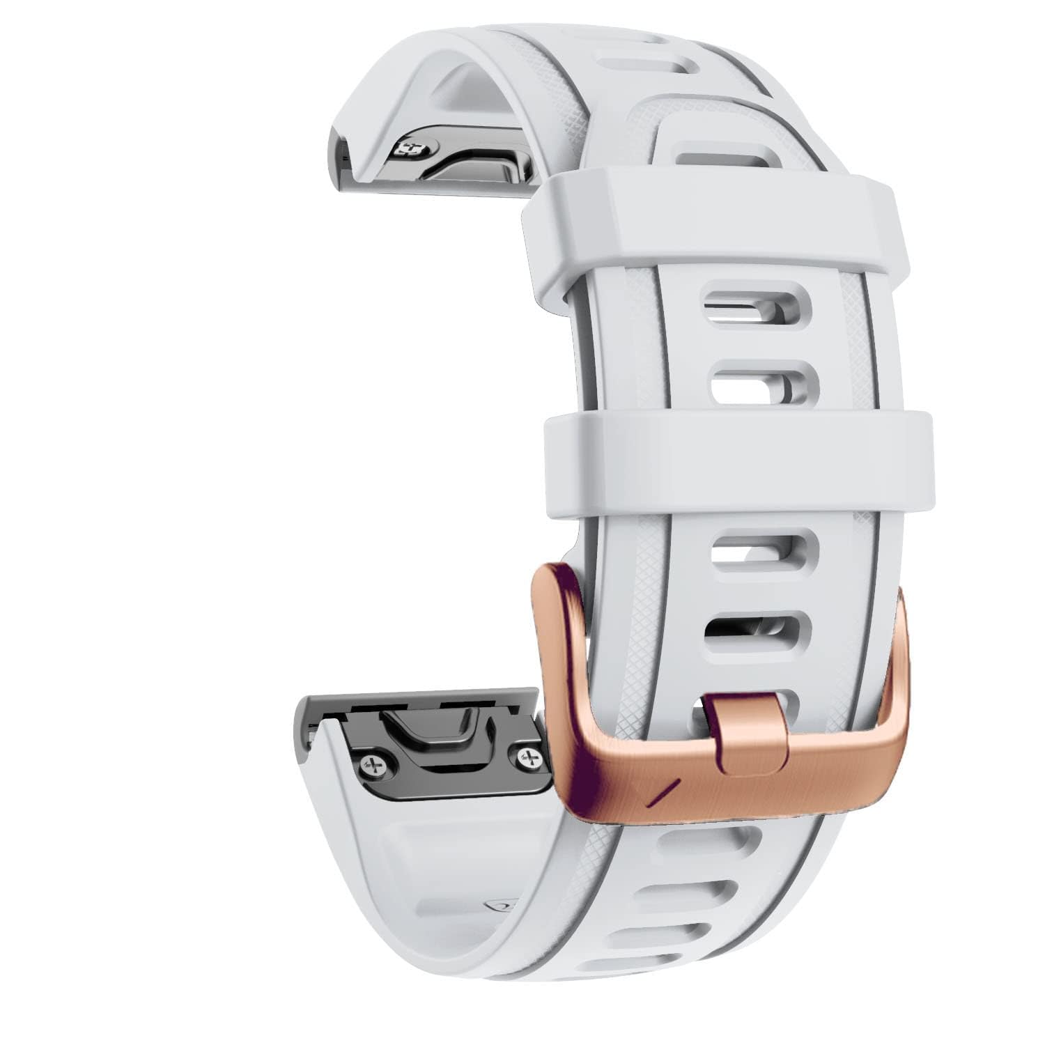 YUXUAN QuickFit Silicone Strap 20mm – Fits Garmin Fenix 8 43mm/epix Pro 42mm, Fenix 7S/6S/5S/5S Plus/6S Pro, D2 Delta S, Descent Mk2S | Smart Watch Accessory (White)