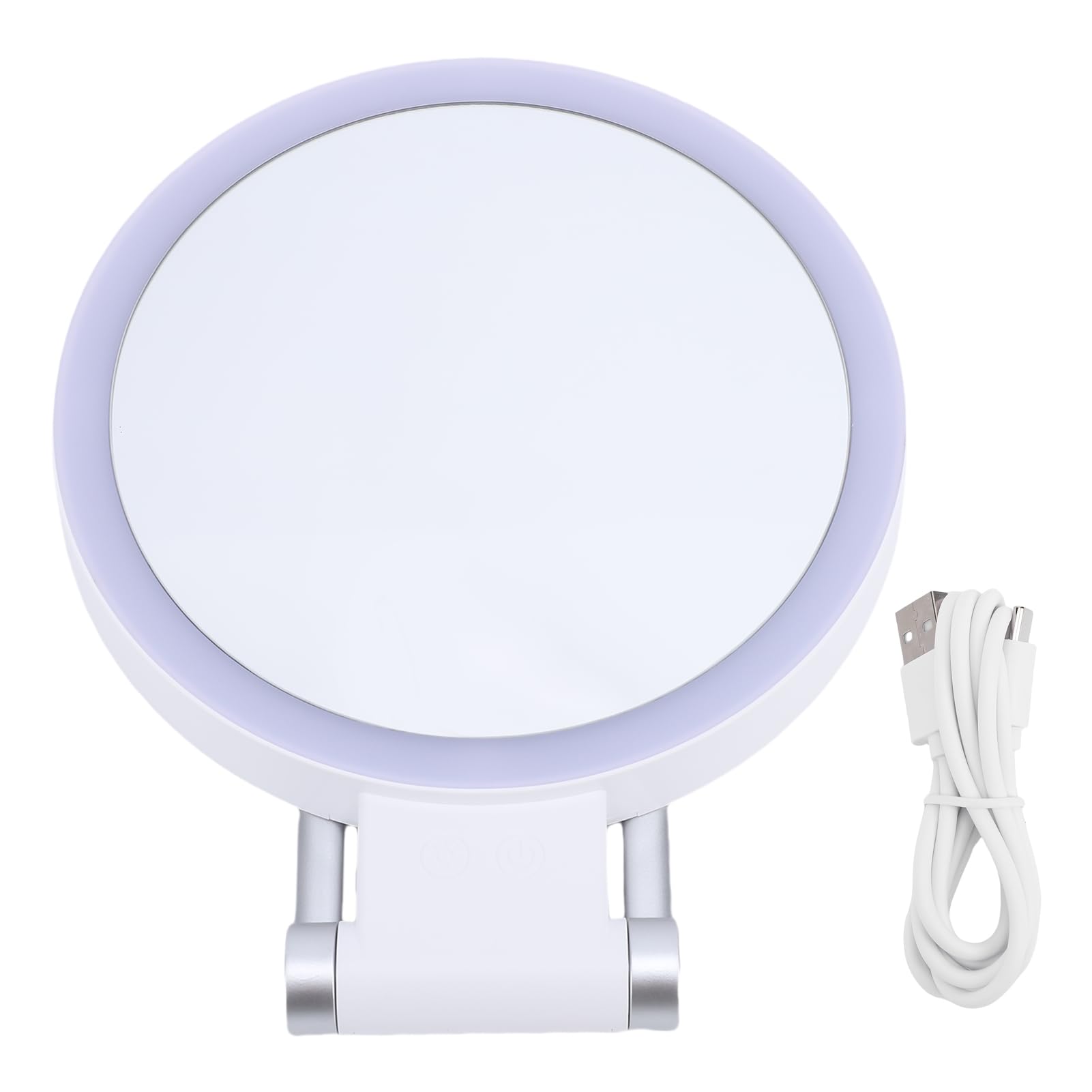 Espejo de Maquillaje con Aumento de 10x de Doble Cara con Luces LED, Control Táctil 3 Temperaturas de Color, Espejo de Tocador Inalámbrico Recargable para Montar en la Pared
