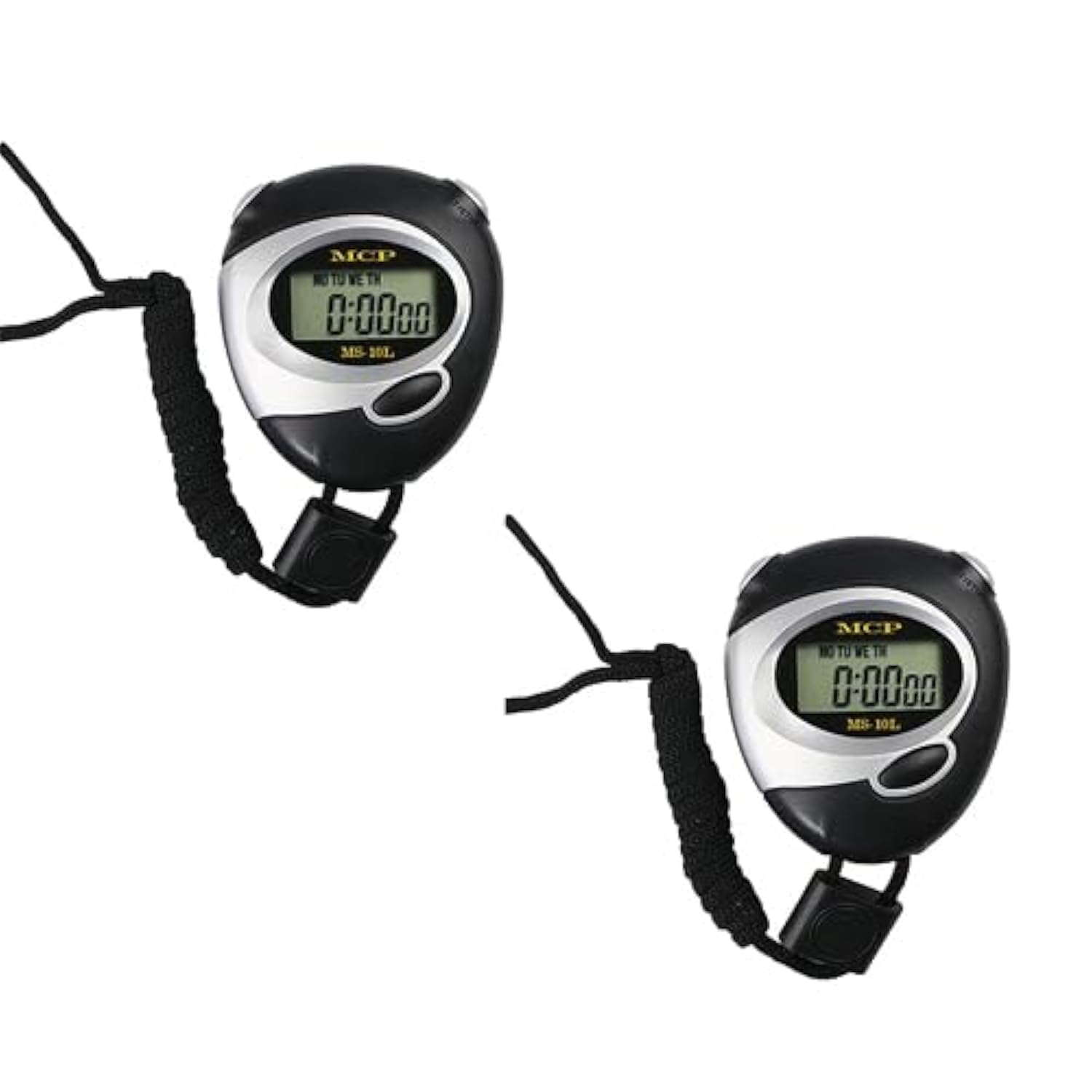 MCP Healthcare Pack of 2 Sports Stopwatches - Accurate Timing and Tracking Essentials for Athletes (Black & Silver)-image-20