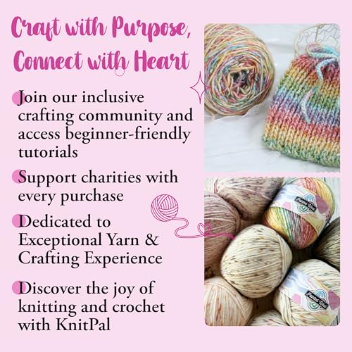 KnitPal Painted Wool Yarn for Knitting and Crocheting - Acrylic Wool Blend - Variegated Hand Painted Look - 3 DK Weight Yarn - 5 Skeins, 1255yds/500g - Rainbow Pack by KnitPal - Image 7