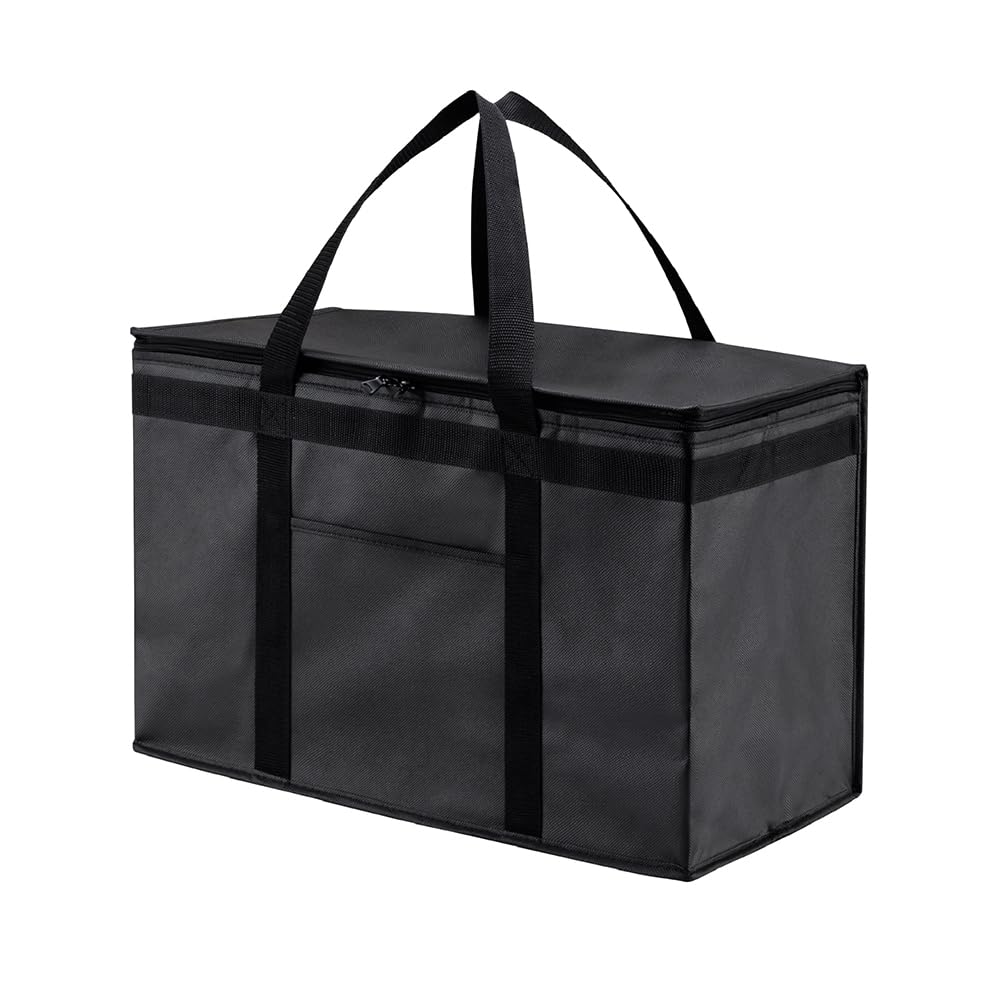 NZ home Insulated Bags for Food Delivery (2XL) Grocery Shopping Cooler Bag, Pizza Delivery, Hot & Cold Catering Tote, Reusable, Foldable & Heavy Duty