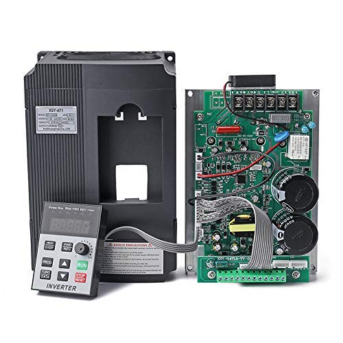 AC 220V/2.2KW Variable Frequency Drive, 12A VFD Inverter Frequency Converter for Spindle Motor Speed Control (Single-phase Input, 3 Phase Output)