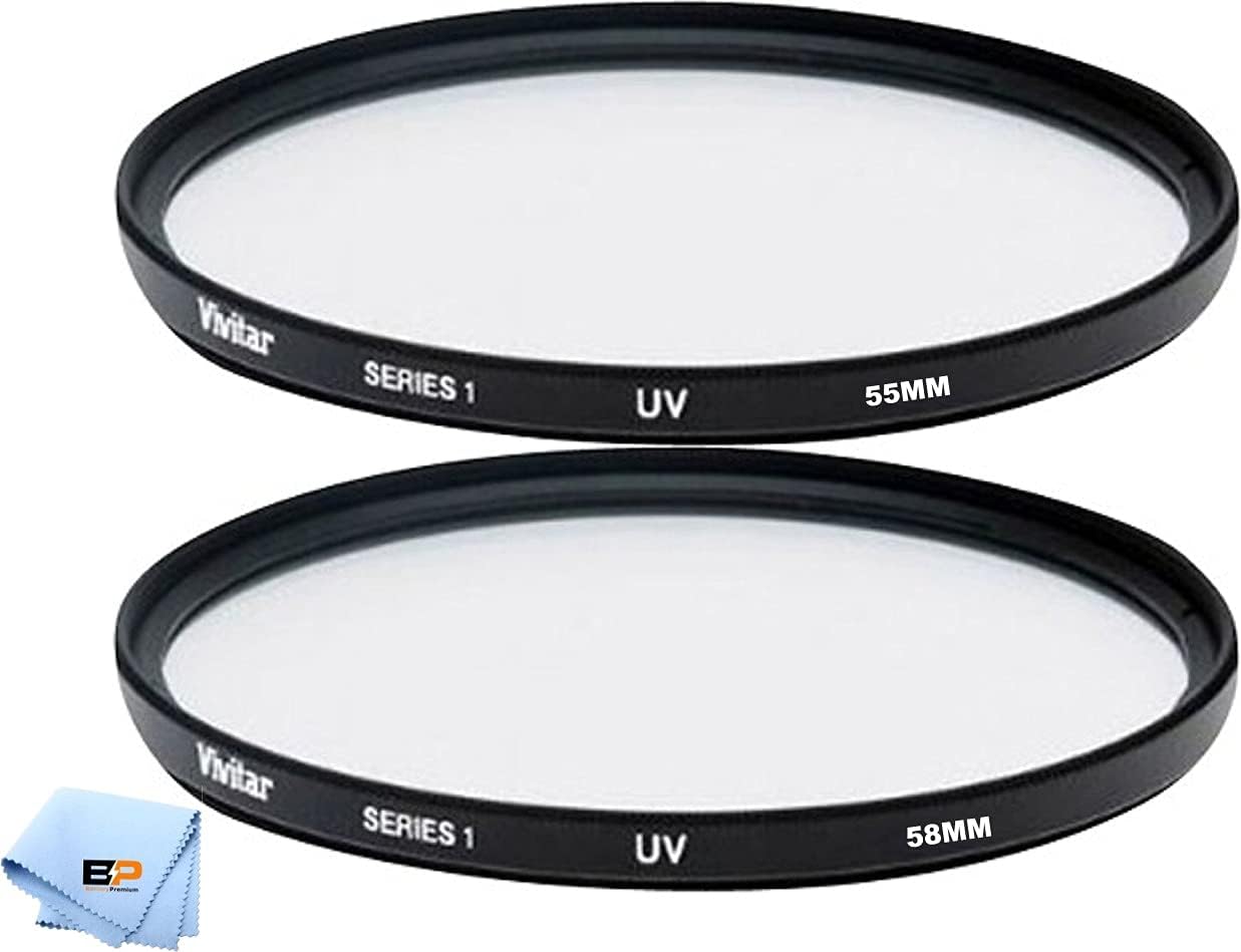 55mm & 58mm UV Filter for Nikon 1855mm f/3.55.6G VR AFP DX and Nikon 70300mm f