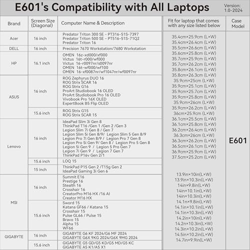 Image of Smatree Laptop Sleeve for 16 inch ASUS ROG Strix G16 2025 /2024 /2023,for 16 inch ASUS TUF Gaming F16 2025,for 16inch ROG Strix Scar 16 2025 /2024 /2023,ROGZephyrus Duo 16 2023 /2022,Case with Pocket(E601)