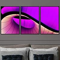 3 Piece Framed Canvas Wall Art Abstract Cool Line Canvas Prints Home Artwork Decoration for Living Room,Bedroom - 16