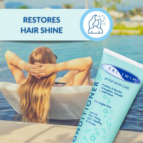 TRISWIM Moisturizing Hair Regenerating Conditioner For Swimmers Lychee Mango (250ml) - Image 4