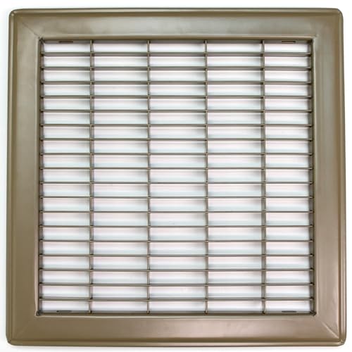 HVAC Premium 14" X 14" Heavy Duty Walkable Floor Grille - Fixed Blades Air Grille - Brown [Outer Dimensions: 15.75 X 15.75] by HVAC Premium - Used condition - US$36.21
