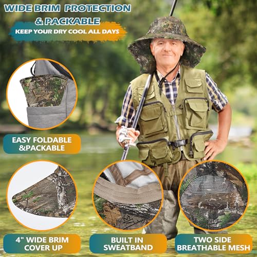 Image of Solaris Sun Hat with Neck Flap, UPF 50 Sun Protection Lightweight Sun Cap for Men Women, Wide Brim Hat for Fishing Hiking
