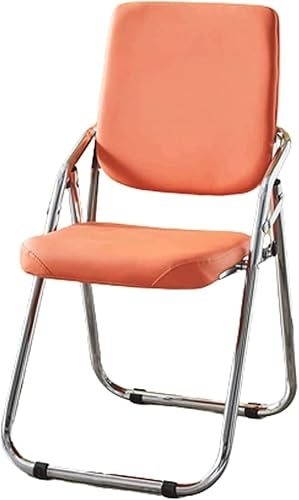 Miniatura 6 de Silla plegable de piel sintética, cojín de alto rebote de tubo de acero al carbono, arco de pared, silla plegable triangular, silla plegable de