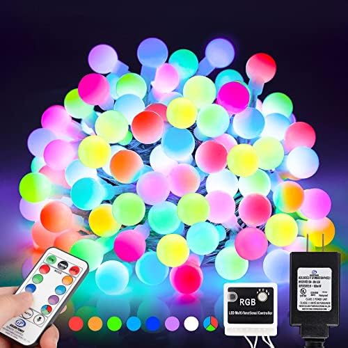 Multicolor Globe String Lights with Remote Timer,Indoor