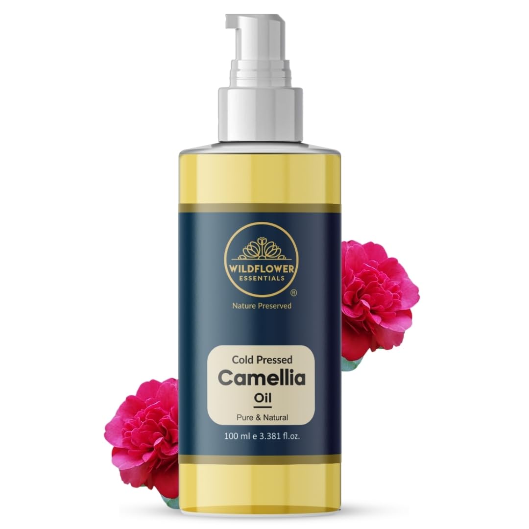 Wildflower Essentials Pure Camellia Oil (Camellia kissi) Cold Pressed Oil for