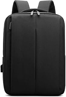 شنطة ظهر للاب توب والسفر والعمل - شنطة كتب رفيعة مضادة للسرقة مع منفذ شحن USB للرجال والنساء، شنطة كمبيوتر مقاومة للماء للكلية والمدرسة تناسب اللاب توب والنوت بوك مقاس 15.6 بوصة من نينجيا