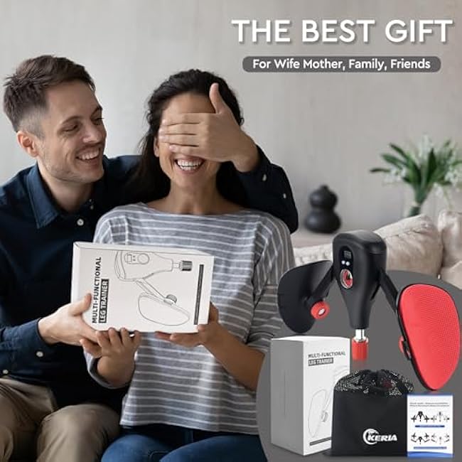 Keria Thigh Trainer Thigh Exerciser Kegel Leg Exercise Machine Resistance Adjustable 0-77LB ,Enhanced Resistance Hip and Pelvis Trainer,Inner Thigh Exerciser for Man Woman Home Workout