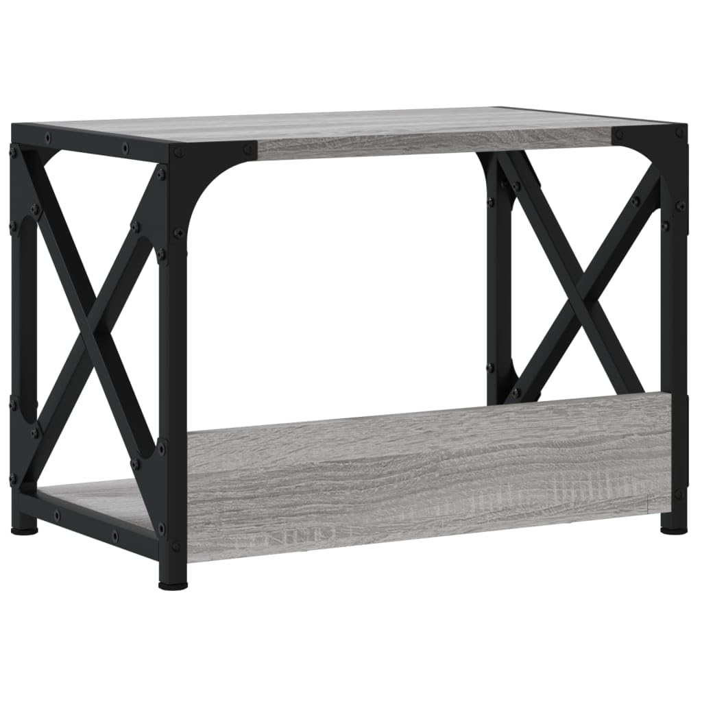 Générique Supporto per stampante a 2 livelli, 44 x 26 x 31,5 cm, mensola per stampante in legno di ingegneria con telaio metallico, gambe regolabili, organizer da scrivania multifunzionale