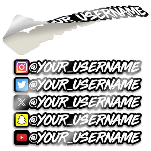 VulgrCo Custom Social Media Stickers, Personalized Instagram, YouTube, and More, Custom Car Sticker for Social Media, Durable Vinyl Instagram Stickers for Cars