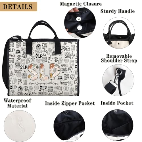 Bolso Tote de Lona para Terapeutas del Habla SLP miniatura 5