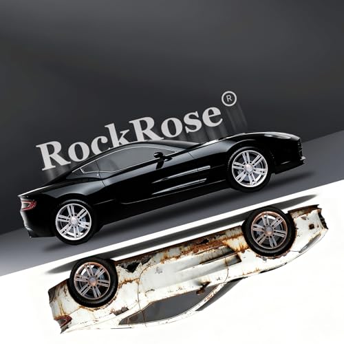 Image of RockRose 2026 Ultra Gloss Black Vinyl Wrap for Cars 60 in x 15FT - Self Adhesive Car Wrap Vinyl Roll, Anti-Wrinkle & Air Release, Durable Piano Black Gloss Finish for Exterior & Interior