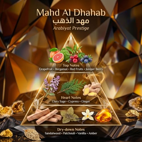 Image of Arabiyat Prestige Mahd Al Dhahab EDP Perfume 100ml - for Men & Women | Unisex Citrus Woody Fragrance with Bergamot, Oud & Vanilla