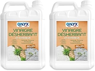 Onyx - Vinaigre Désherbant - Supprime les Mauvaises Herbes - Pour les terrasses, trottoirs et allées - ECOCERT - 100% d'Ingrédients d'Origine Naturelle - Fabrication Française - 5L (Lot de 2)