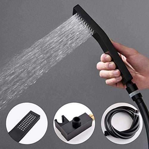 Jeu de douche noir mat multifonction avec douchette coiffeur à main - 4