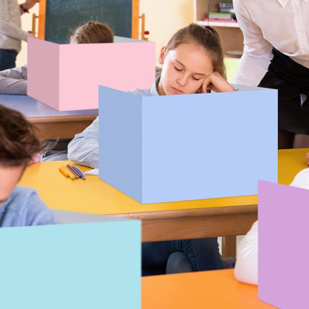 5 Séparateurs De Bureau 40x30x30cm Hocadon - Panneaux Autoportants Pour École, Bureau, Bibliothèque