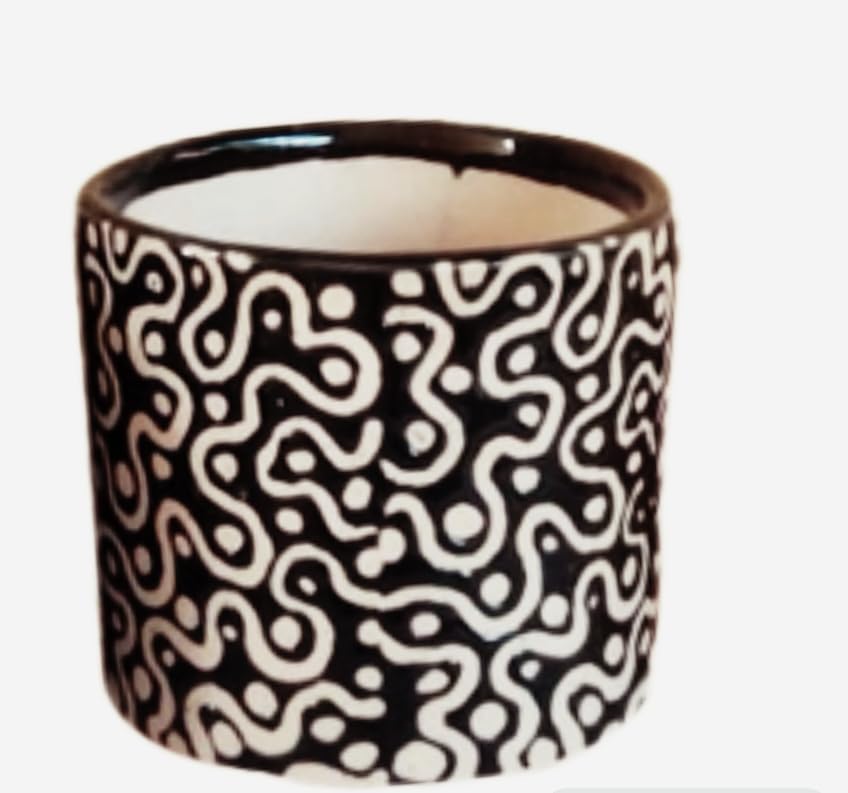 Shagun Farm- Round Designer Black Succulant Small Ceramic pots, Size 4 inch, Ideal for Tables, shelfs and Gifts (B0CB18QS3Z) Amazon Price History, Amazon Price Tracker