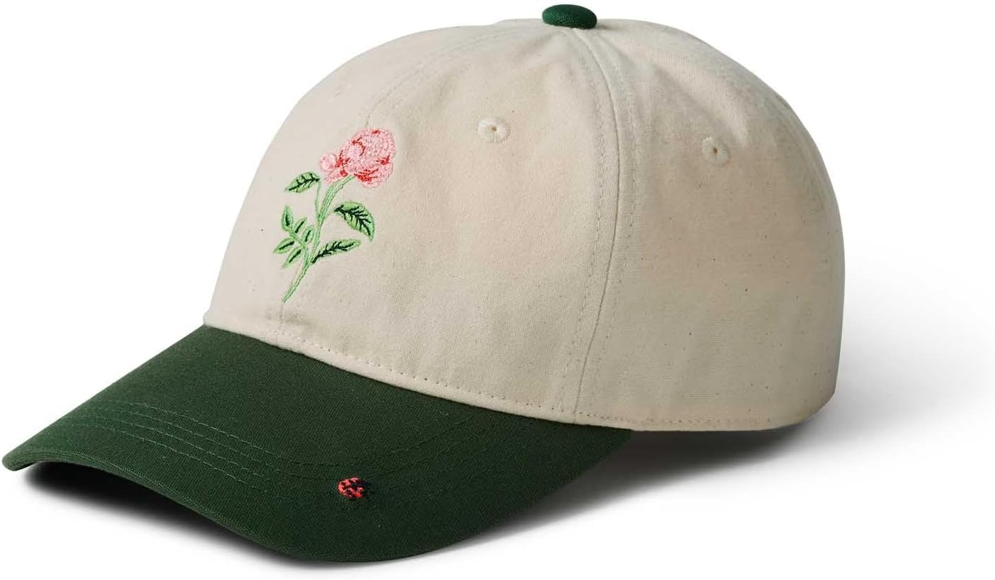 RIFLE PAPER CO. Garden Study Baseball Cap, Women's Baseball Hat, Classic Six-Panel Floral Print Cap with Adjustable Strap, Made from 100% Cotton, One Size Fits All