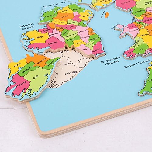 Bigjigs Toys, British Isles Wooden Puzzle, Wooden Toys, Jigsaw Puzzle, Map Of The UK, Geography Games, UK Jigsaw Puzzles For Children, Map Jigsaw, Jigsaw Puzzle Map