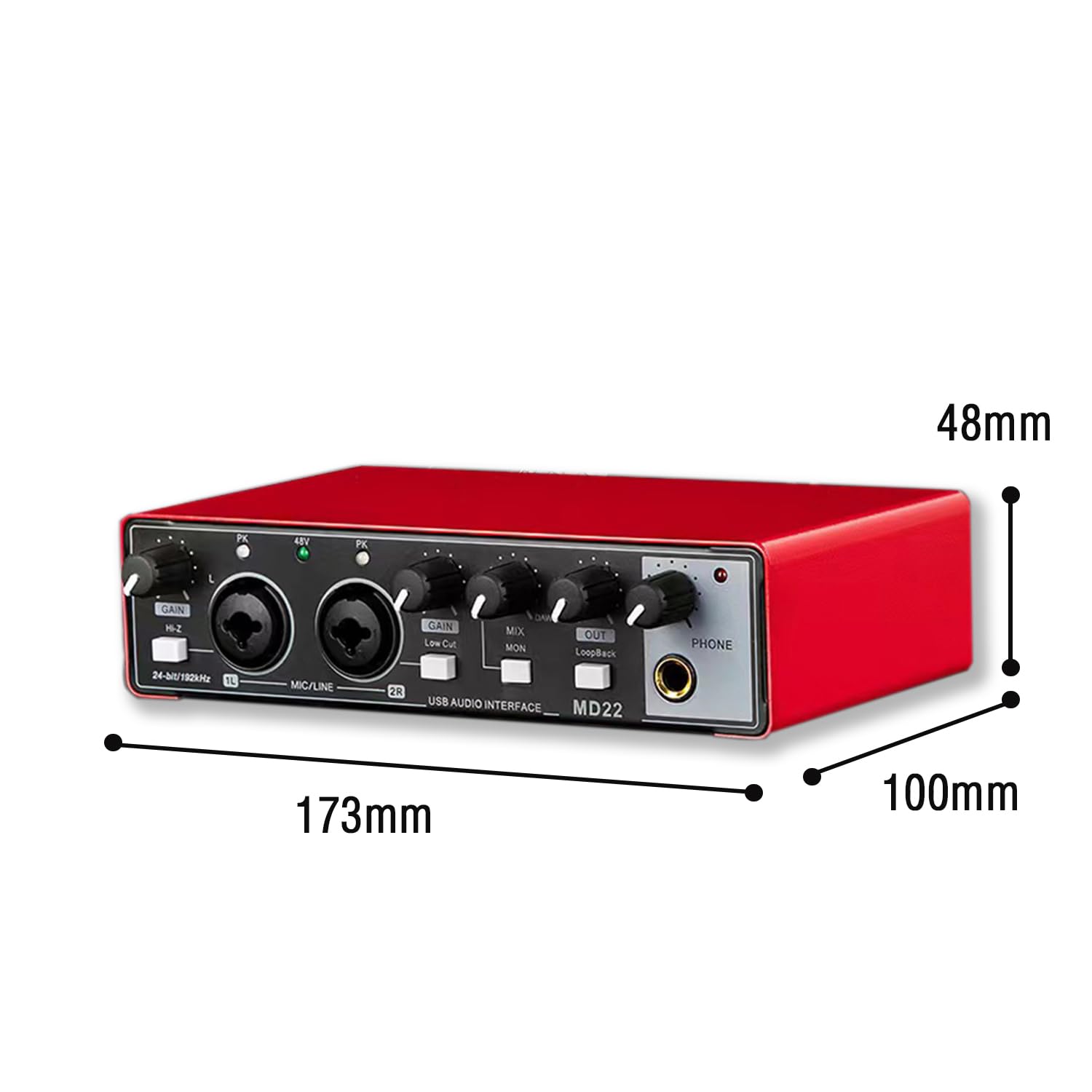 Mesa Mezclas, Tarjeta de sonido Grabación estudio Interfaz audio USB profesional Equipo(Nero)