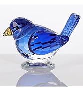 Amazon.com: Qianwei Blue Crystal Bird Figurine Collectible
