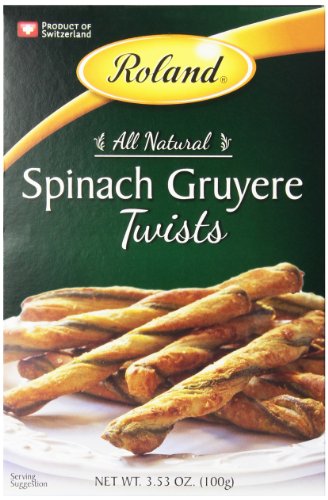 Roland Twists, Spinach Gruyere, 3.5 Ounce